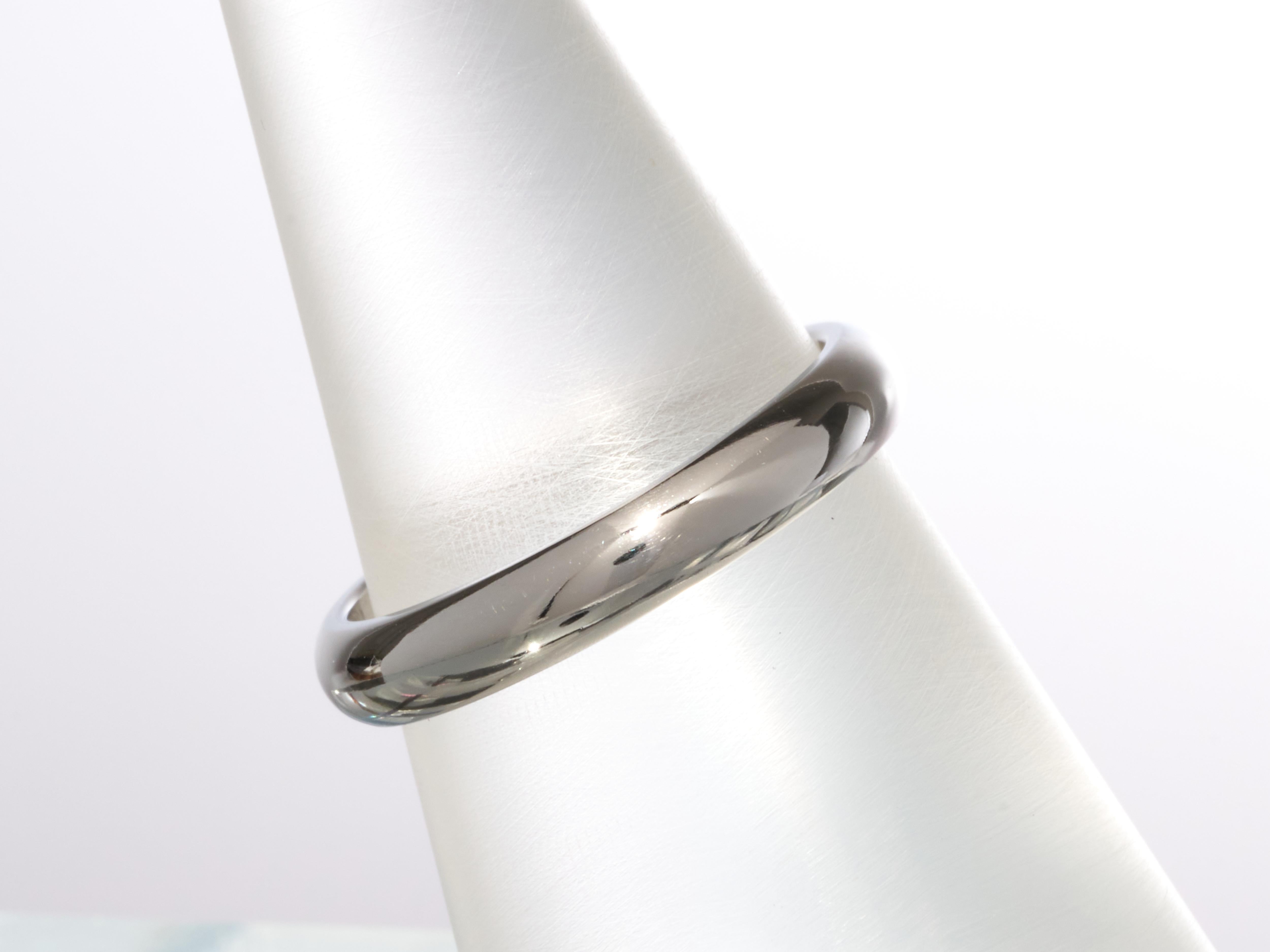 Cartier 1895 Alianza de Platino 3,5 mm Diamantes Tamaño 53 Caja Papeles en venta 8