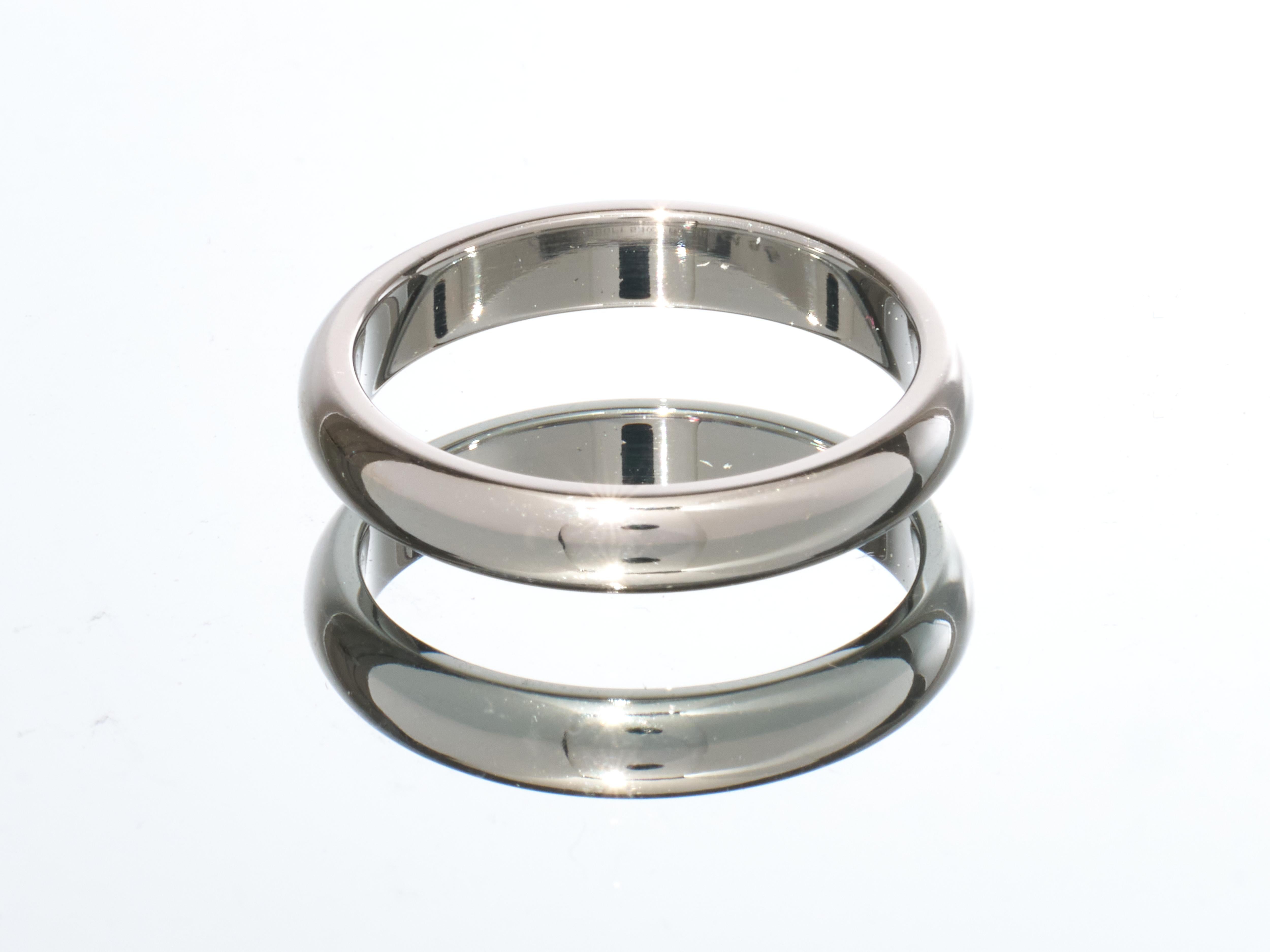 Cartier 1895 Alianza de Platino 3,5 mm Diamantes Tamaño 53 Caja Papeles en venta 2