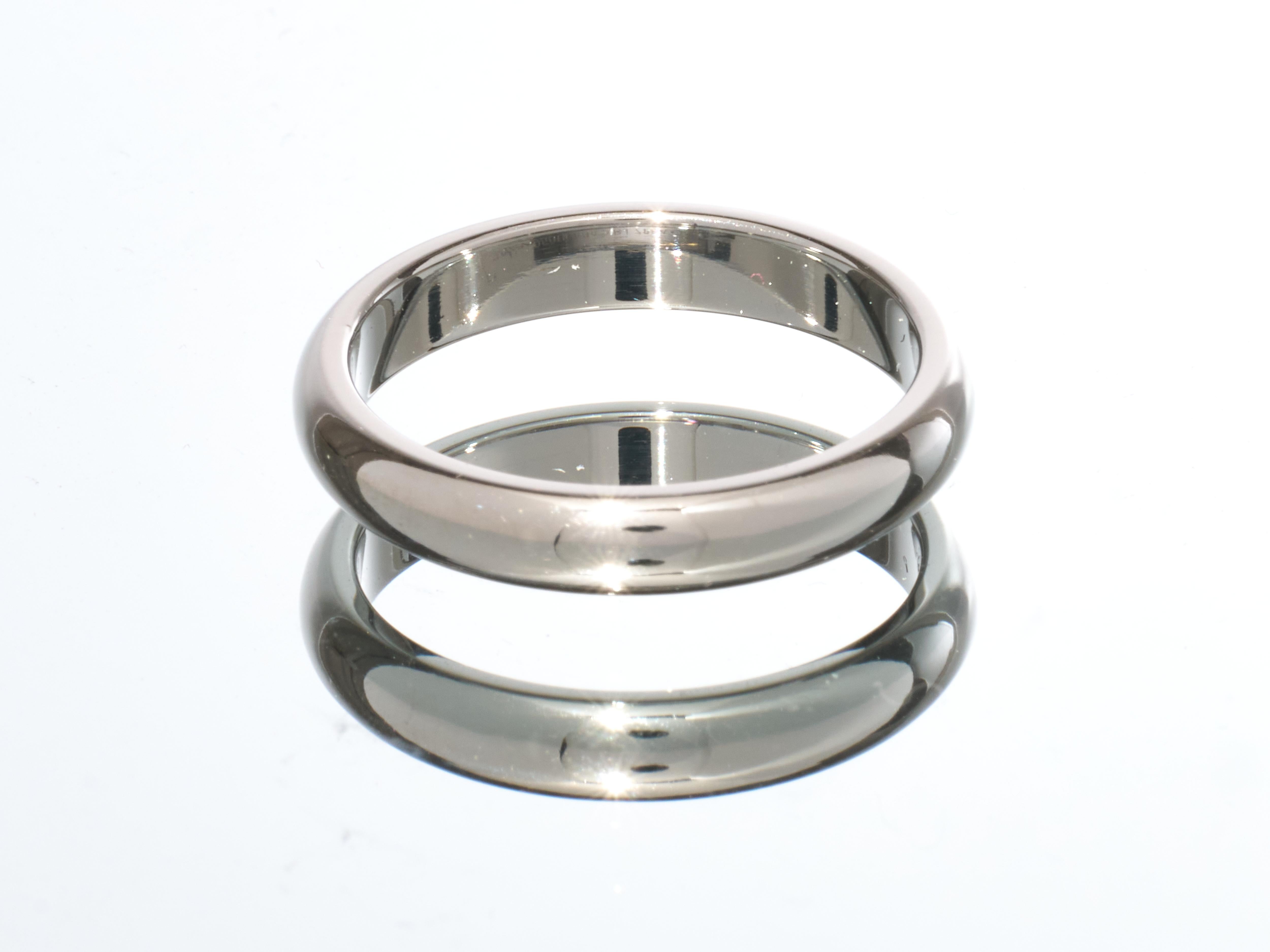Cartier 1895 Alianza de Platino 3,5 mm Diamantes Tamaño 53 Caja Papeles en venta 3