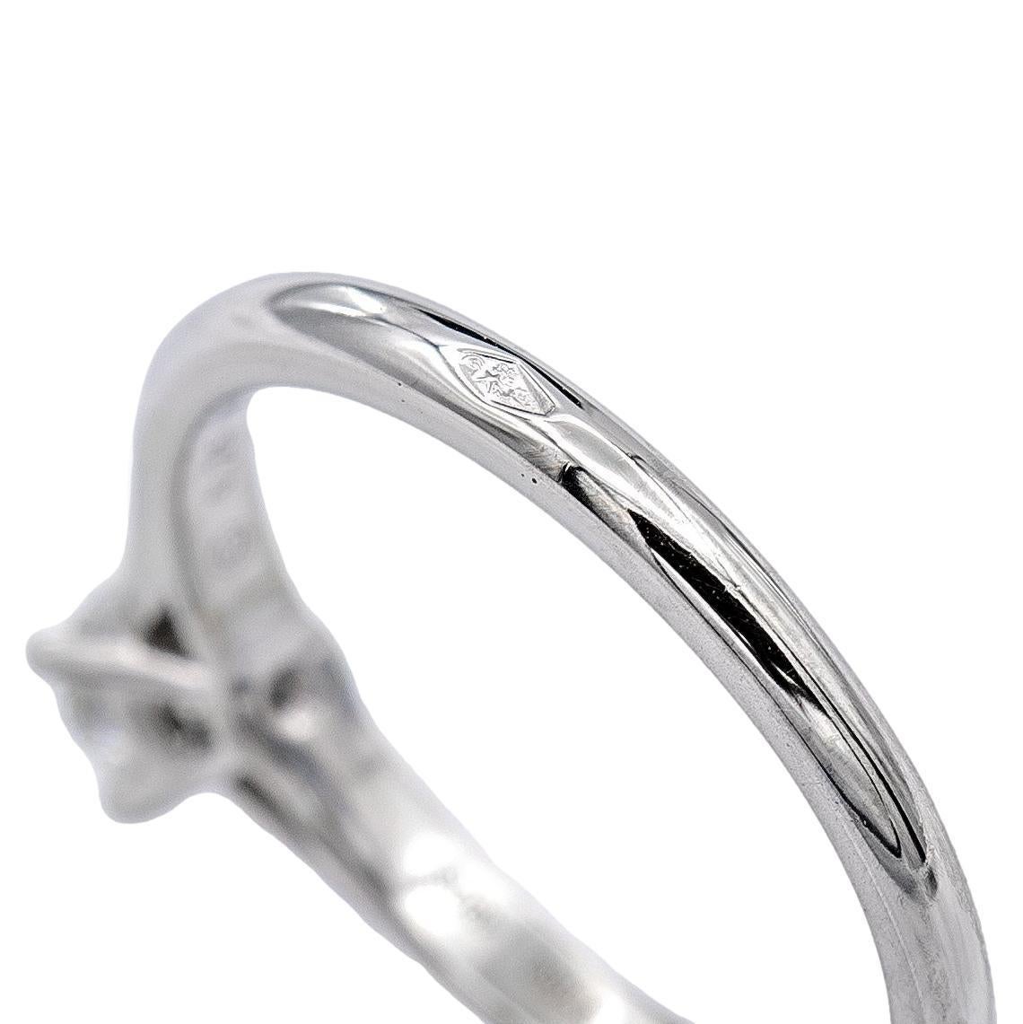 Cartier 1895 Platin-Diamant-Verlobungsring mit rundem .25 Karat FVS1 Damen im Angebot
