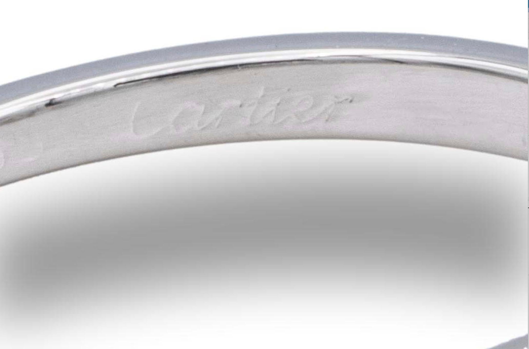 Cartier 1895 Platin Diamant Verlobungsring mit runden .55 Ct GVVS2 für Damen oder Herren