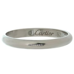 Cartier 1895 Platinum Wedding Band Ring 52