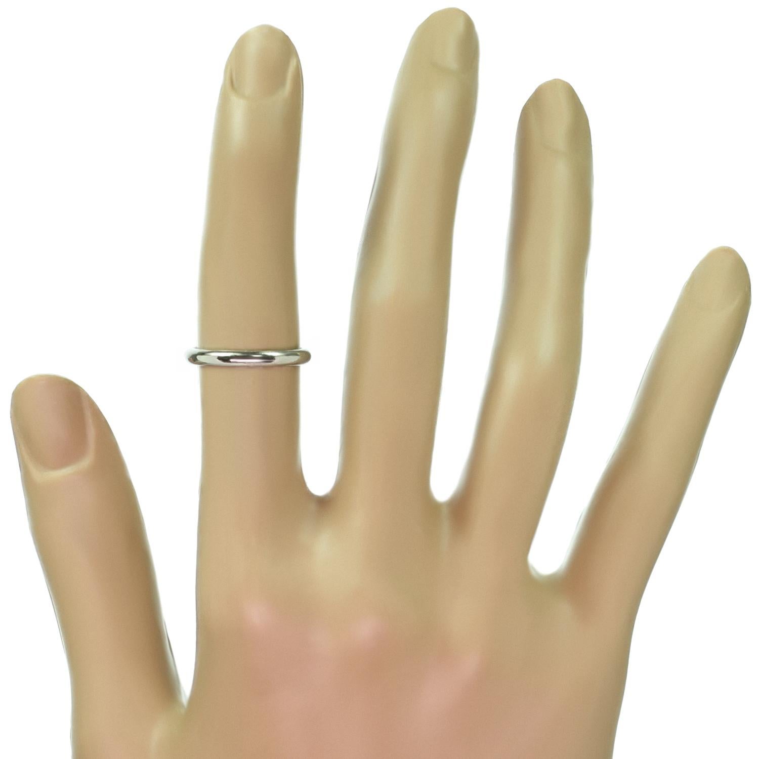 da uomo o donna Cartier 1895 Platinum Wedding Band Ring 52 in vendita