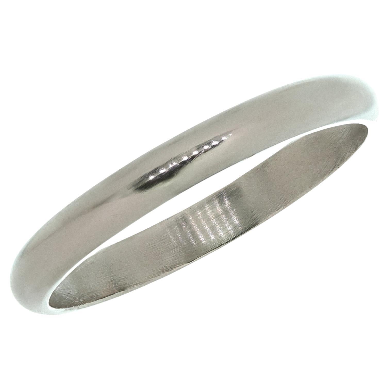 Cartier 1895 Platinum Wedding Band Ring 52 in vendita