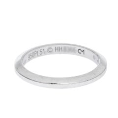 Cartier 1895 Platinum Wedding Band Ring Size 51