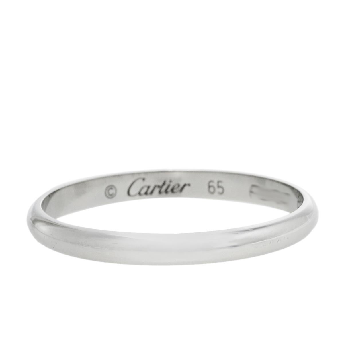 This '1895 Wedding' ring from Cartier is that versatile piece of jewelry that you can easily wear every day. It features a platinum body that can be stacked with other rings or used as an individual piece. We love the simplicity and elegance that