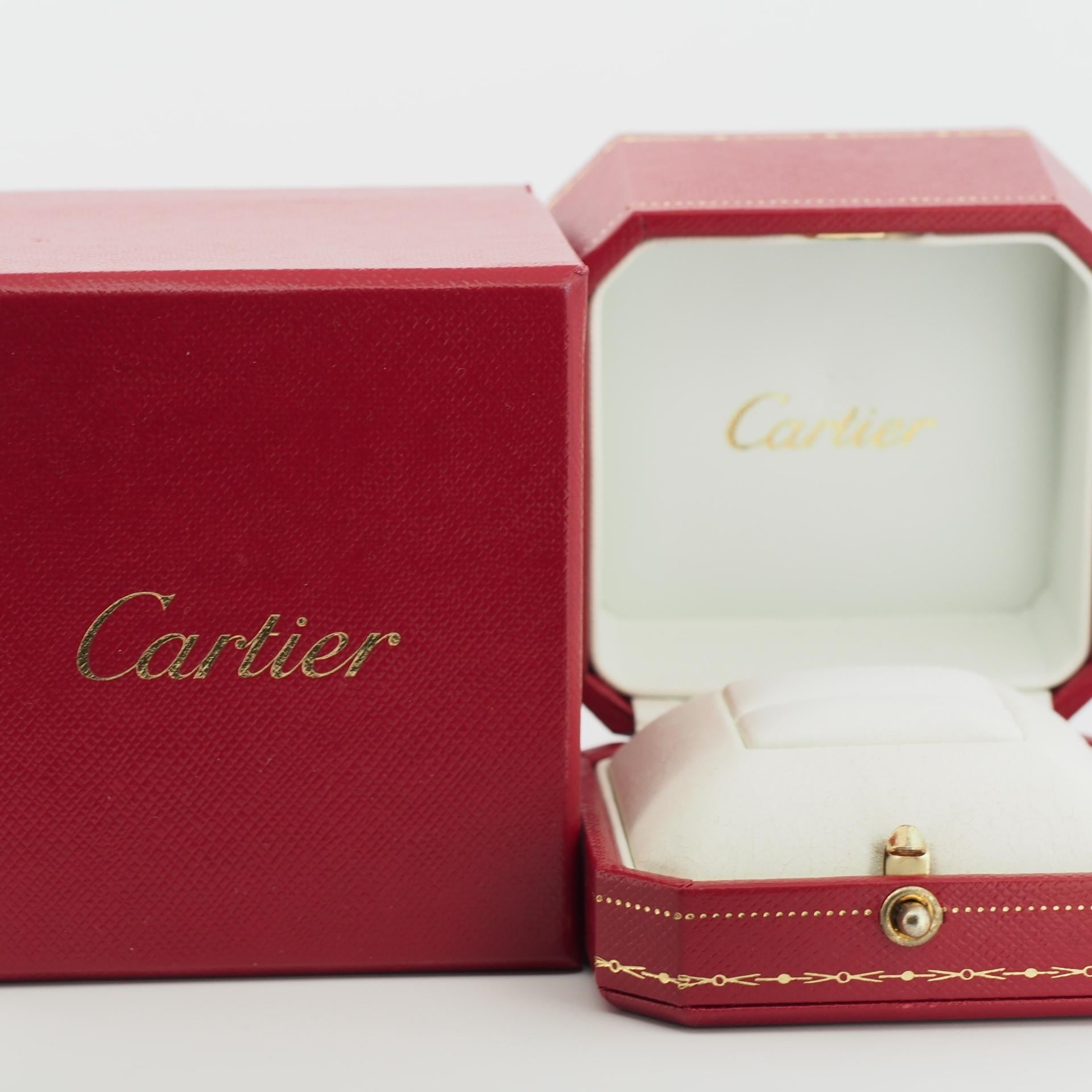 Cartier 1895 Bague solitaire avec diamant de 0,18 carat Pt 49 en vente 3