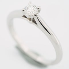 Cartier 1895 Solitaire 0.18 Carat Diamond Ring Pt 49
