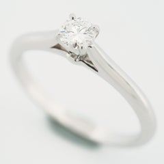 Cartier 1895 Solitaire 0.23ct Diamond Ring Pt 50