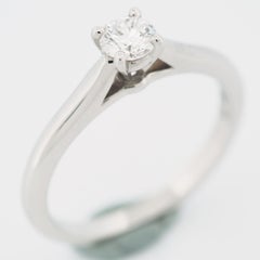 Cartier 1895 Solitaire 0.25ct Diamond Ring Pt 49
