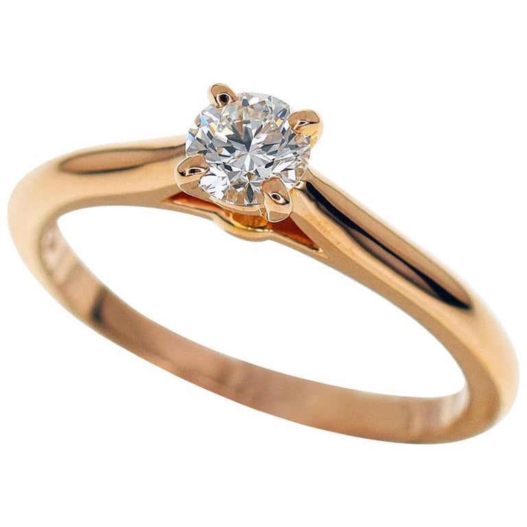 Cartier 26 Carat Diamond 18 Karat Pink Gold Ring For Sale Cartier 26 Carat Diamond 18 Karat Pink Gold Ring For Sale