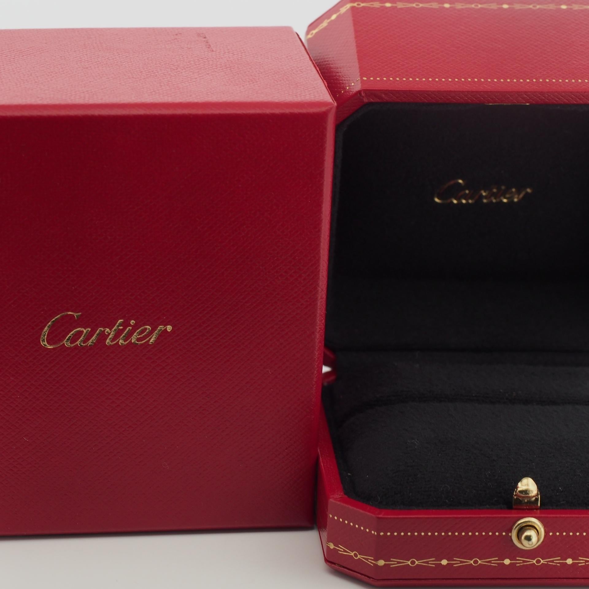 Cartier 1895 Solitär 0,40 Karat Solitär Diamantring Pt 50 US 5.0 im Angebot 5