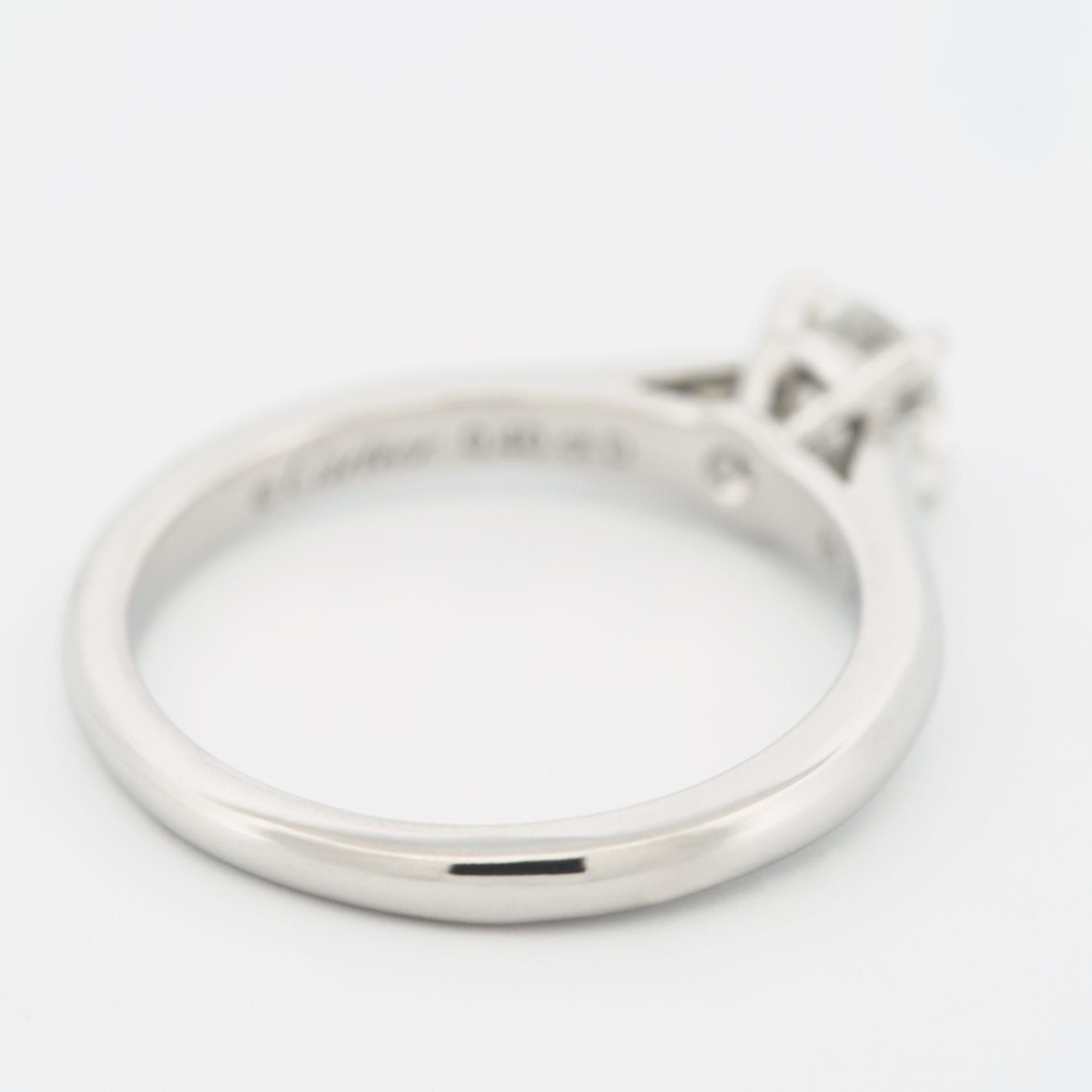 Cartier 1895 Solitär 0,40 Karat Solitär Diamantring Pt 50 US 5.0 Damen im Angebot