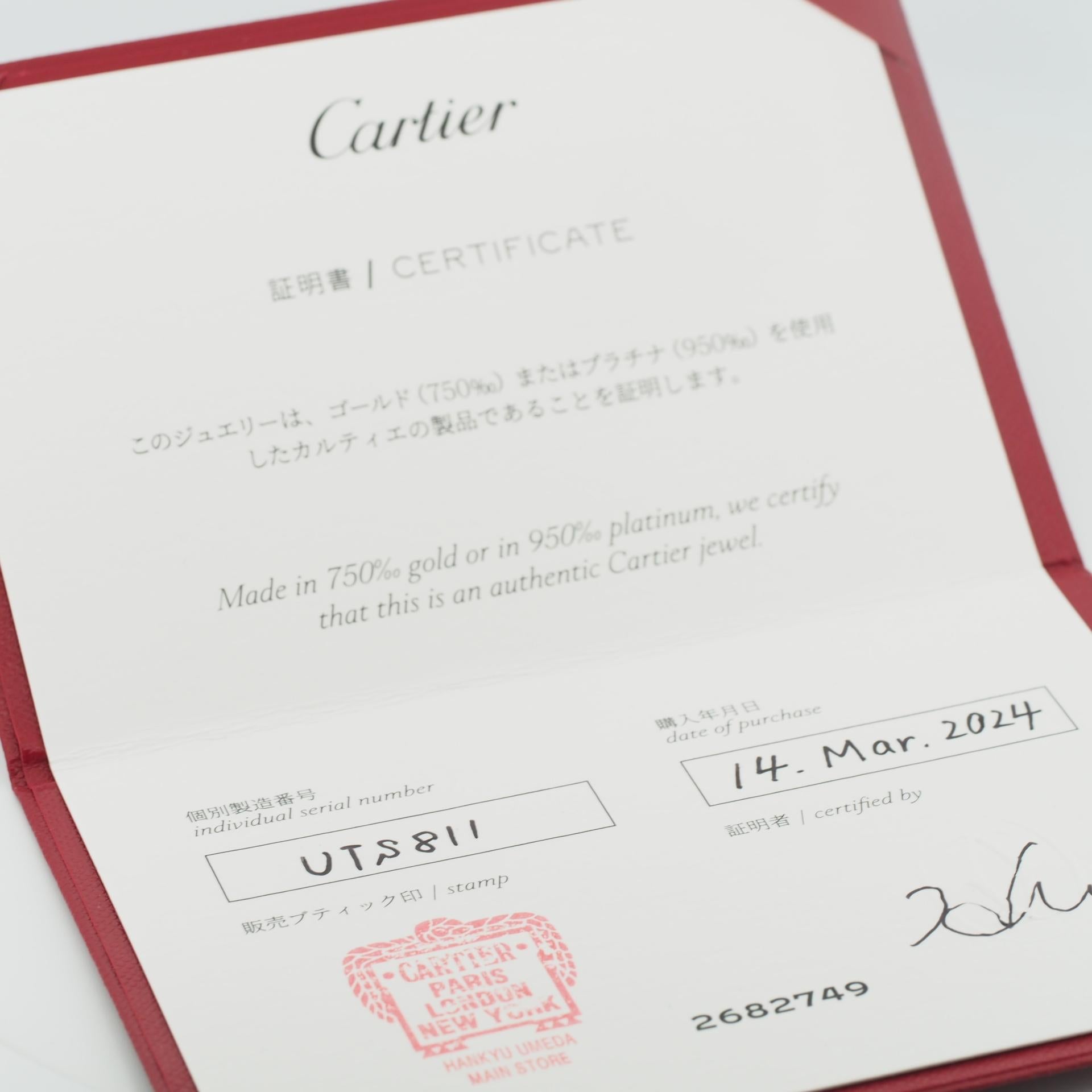 Cartier 1895 Solitär 0,40 Karat Solitär Diamantring Pt 50 US 5.0 im Angebot 3