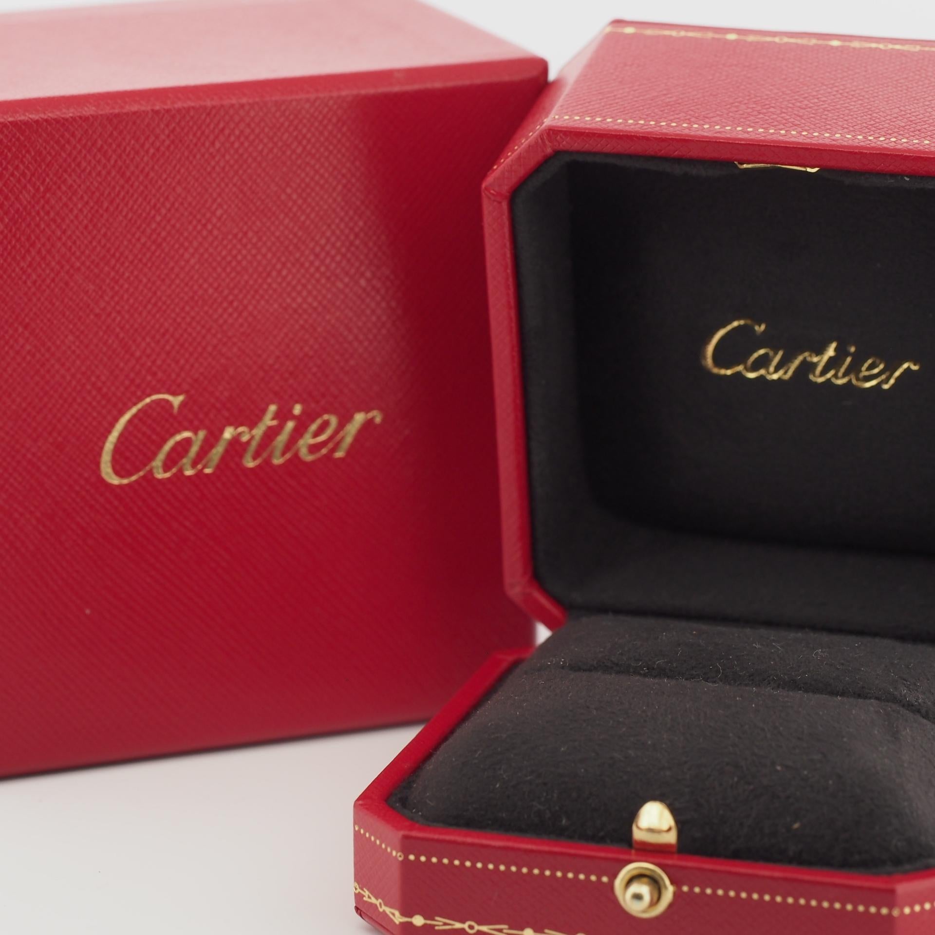 Cartier 1895 Solitaire 0.41 Carat Diamond Ring Pt 49 5
