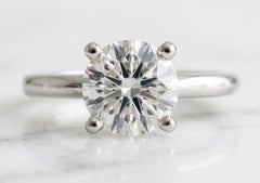 Cartier 1895 Solitaire 1.71 Carat Round Brilliant Cut Diamond Platinum Engagemen