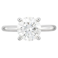 Cartier 1895 Solitaire 1.71 Carat Round Brilliant Cut Diamond Platinum Engagemen