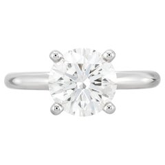Cartier 1895 Solitaire 1.71 Carat Round Brilliant Cut Diamond Platinum Engagemen