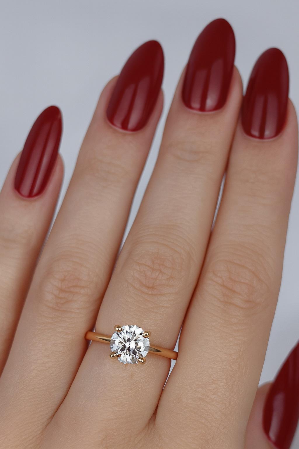 Contemporain Bague de fiançailles Cartier 1895 Solitaire en or jaune 18 carats 1,92 carat de diamant rond en vente