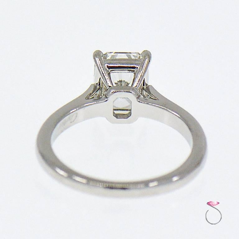 Cartier 1895 Solitaire Diamond Engagement Ring, 1.34 ct. G, VS1 Radiant Cut, GIA 3