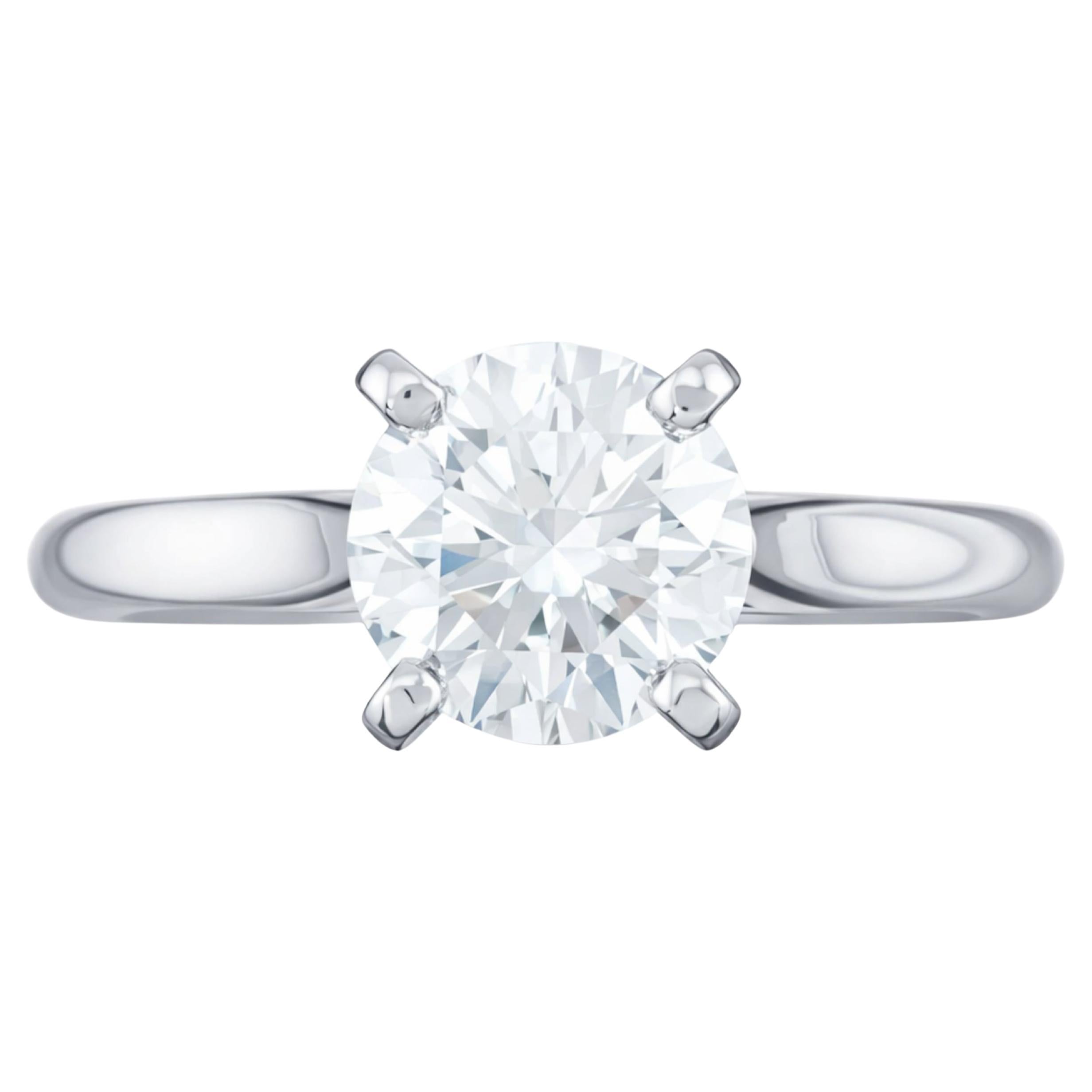 Cartier 1895 Solitaire Diamond Engagement Ring For Sale