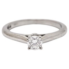 Cartier 1895 Solitaire Diamond Platinum Ring