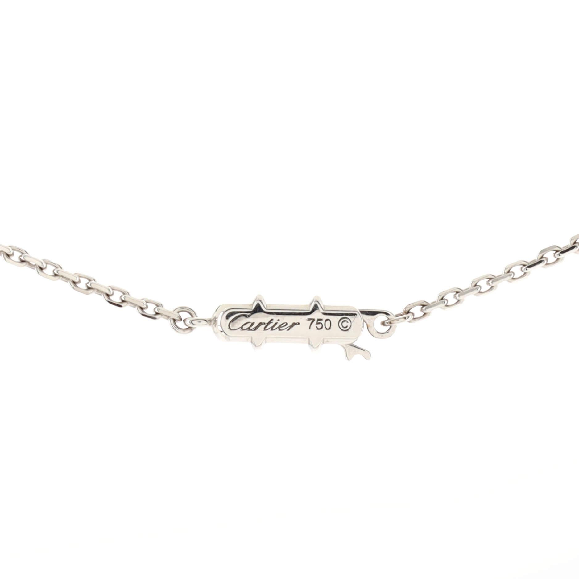 Cartier 1895 Solitaire Necklace 18k White Gold with RBC Diamond G/VS1 0.2 In Good Condition In New York, NY