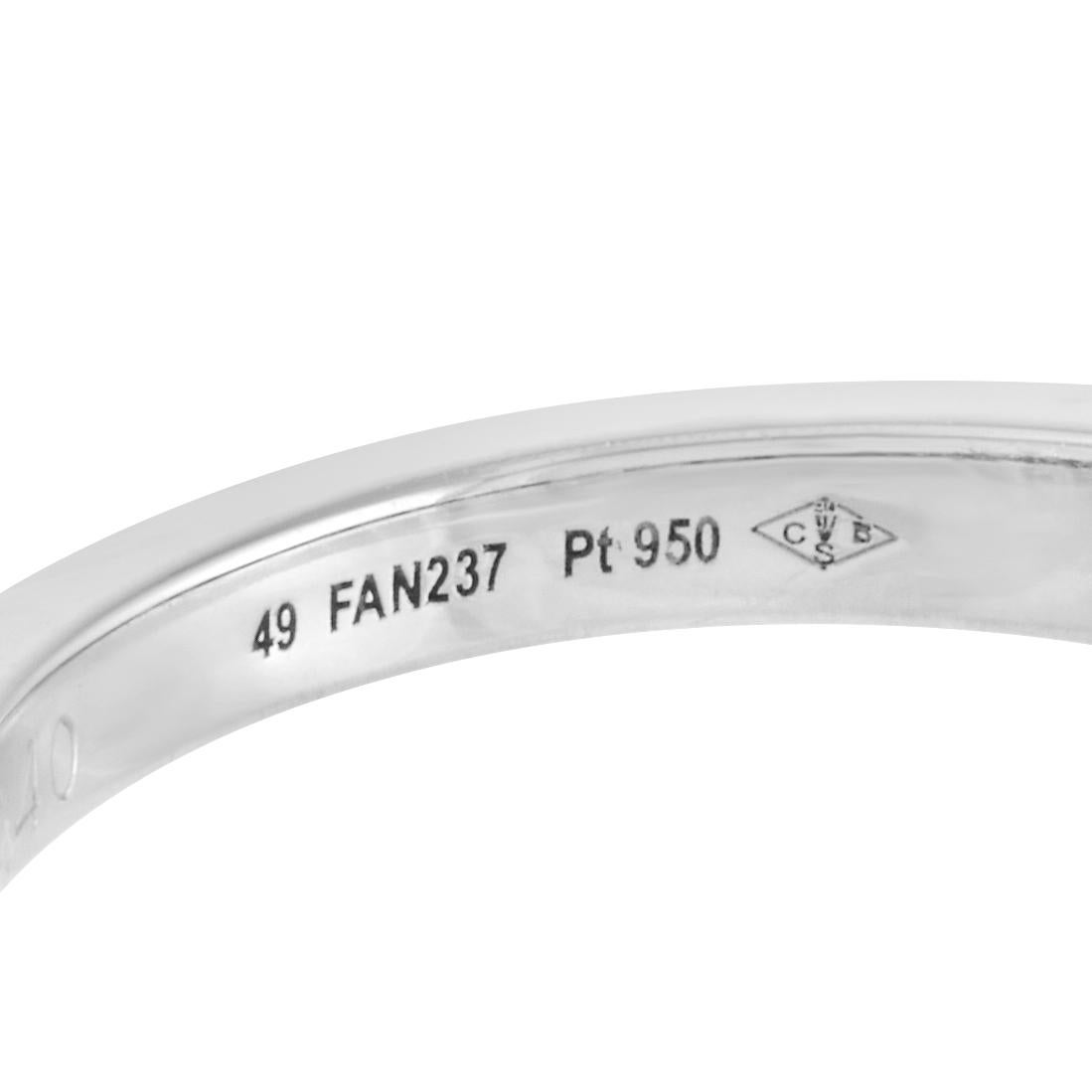 Cartier 1895 Solitaire Platinum 0.40 Carat Diamond Ring 1