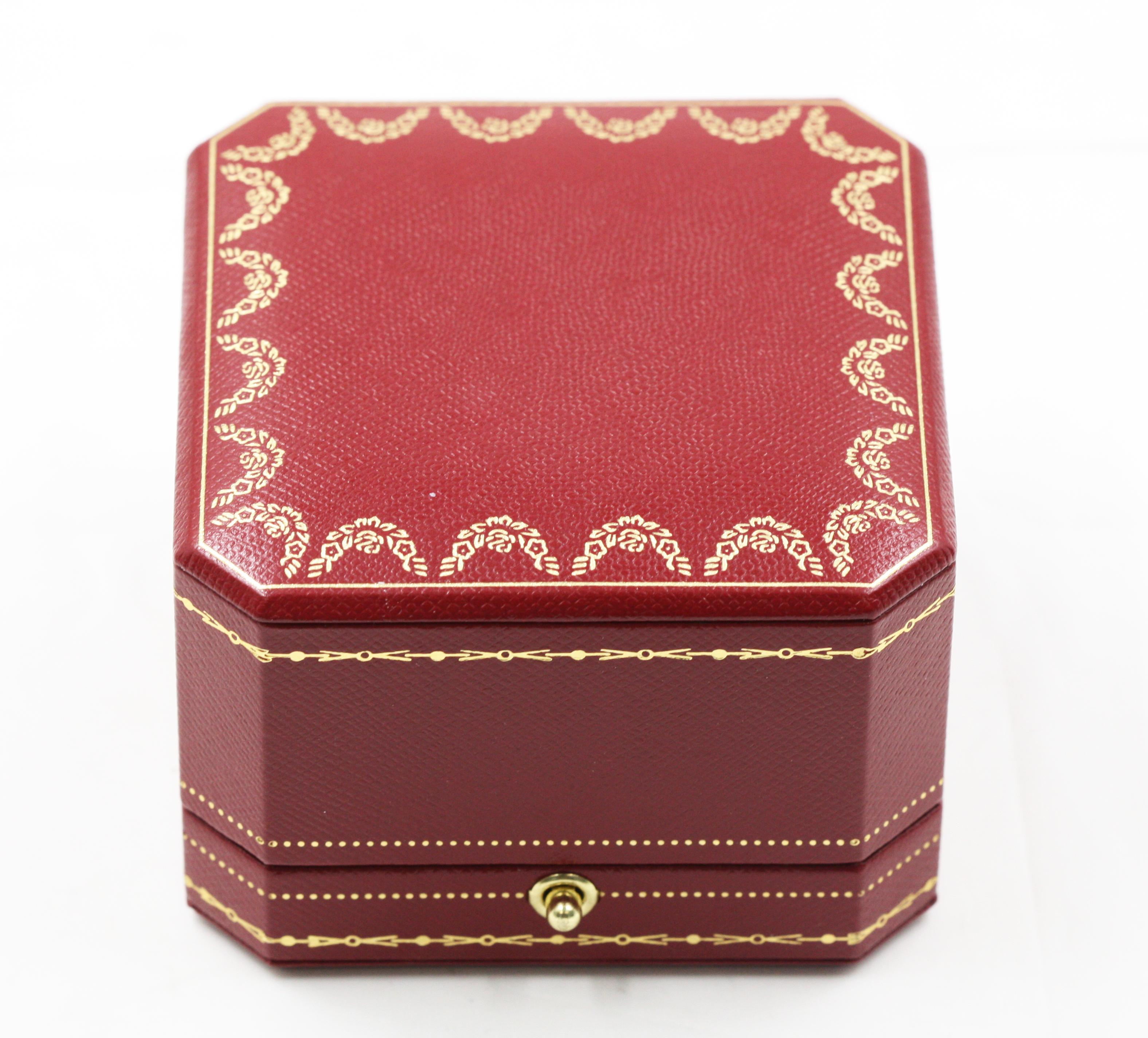 Cartier 1895 Solitaire Platinum Diamond Ring In Excellent Condition For Sale In New York, NY