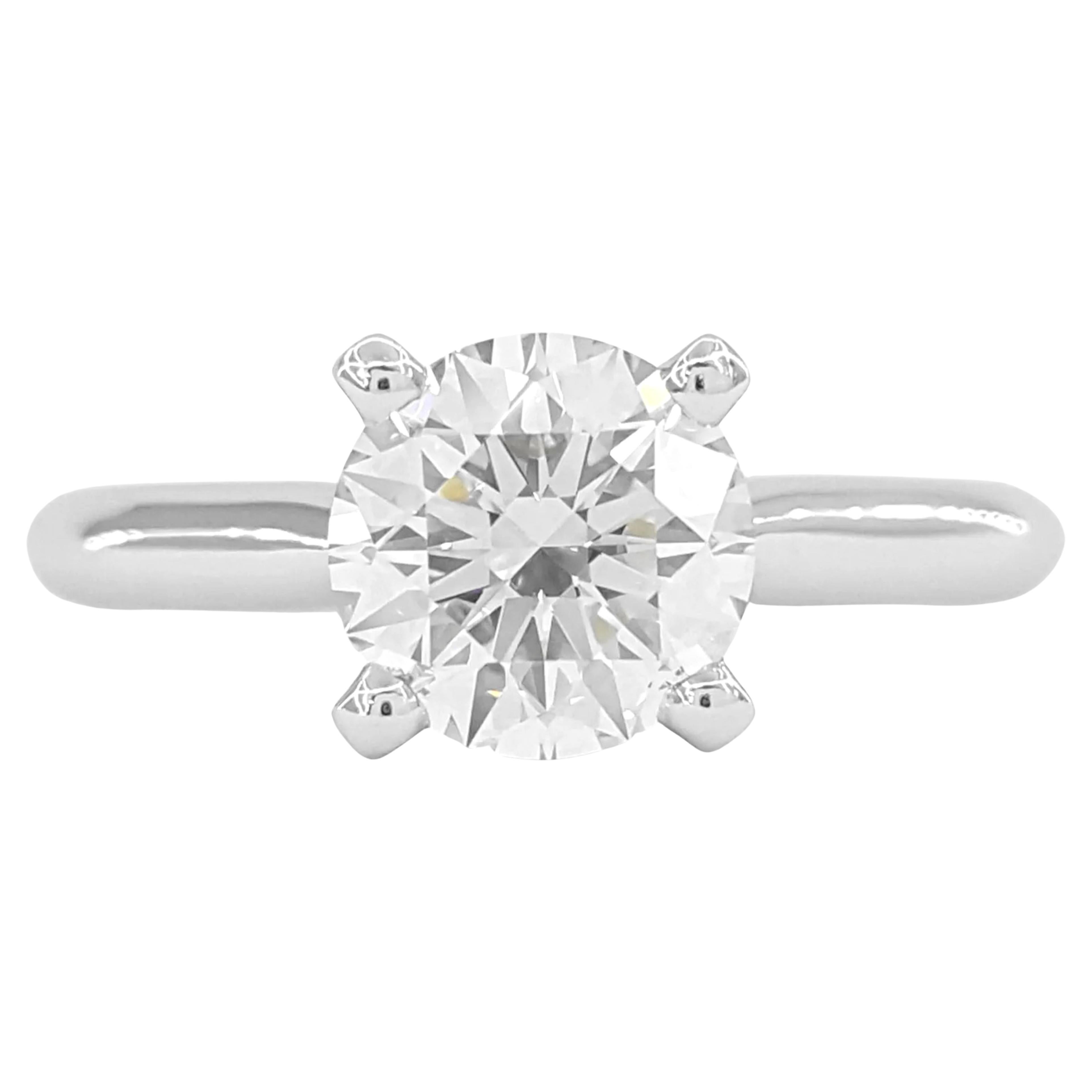 Contemporaneo Cartier 1895 Solitaire Platinum Engagement Ring in vendita