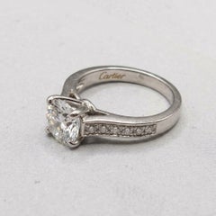 Cartier 1895 Solitaire Platinum Round Brilliant Cut Diamond Ring