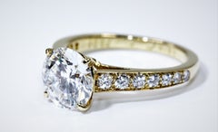 Cartier 1895 Solitaire Ring 18 Karat Yellow Gold Diamonds, 2.02 Carat, VS1, D