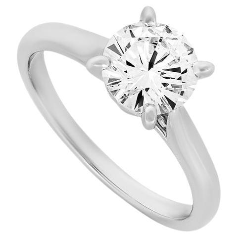 Cartier 1895 Solitaire Round Brilliant Cut Ring 1.54 Carat GIA Certified For Sale