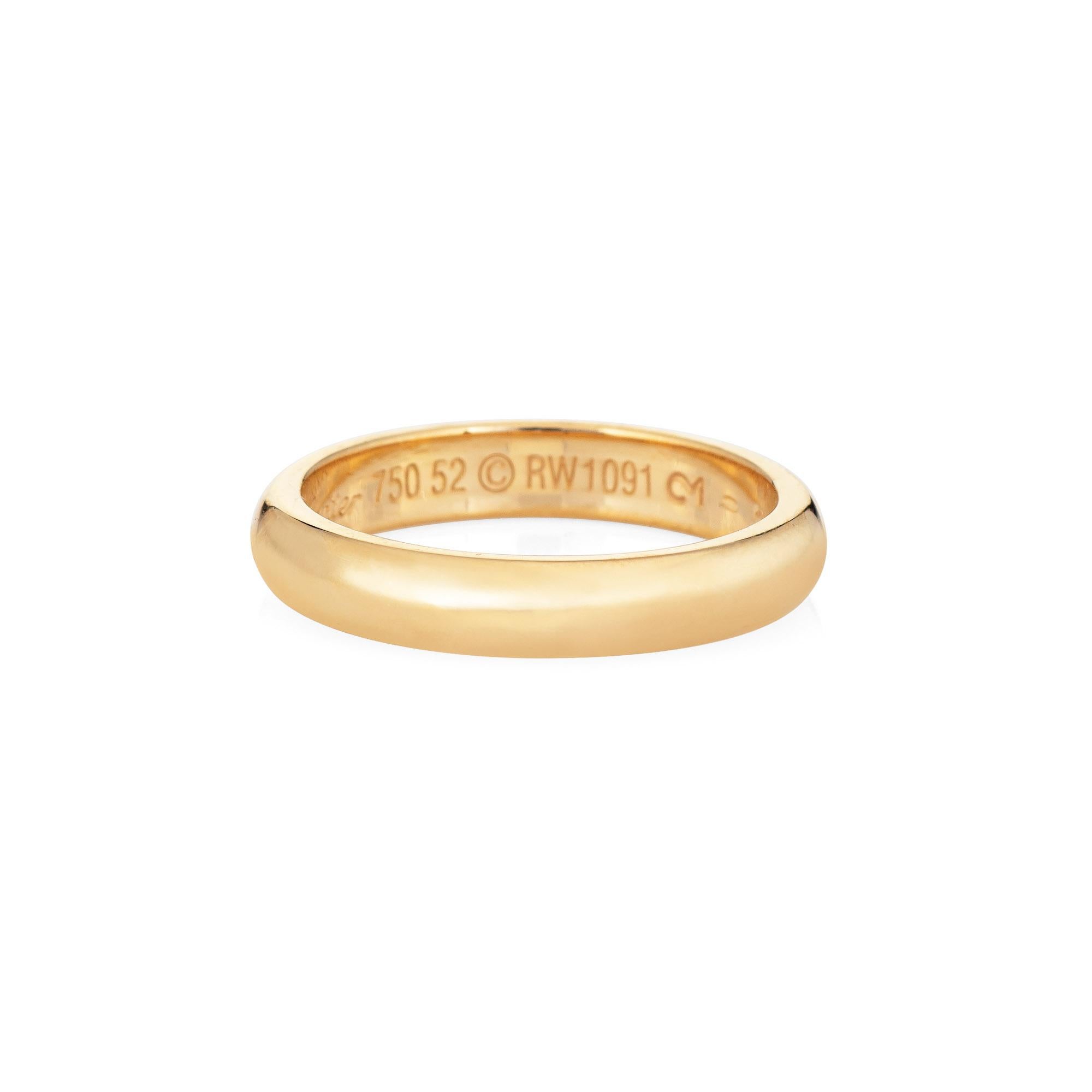 Pre-owned Cartier 1895 wedding band crafted in 18k yellow gold.  

The Cartier ring features a high polish outer band. The 3.5mm wide ring is great worn alone or layered with your fine jewelry from any era.

The ring is in very good condition and