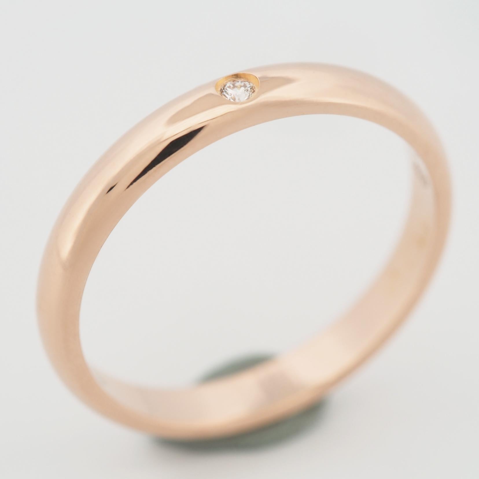 Taglio rotondo Cartier 1895 Anello con diamante 48 PG US 4.5 in vendita