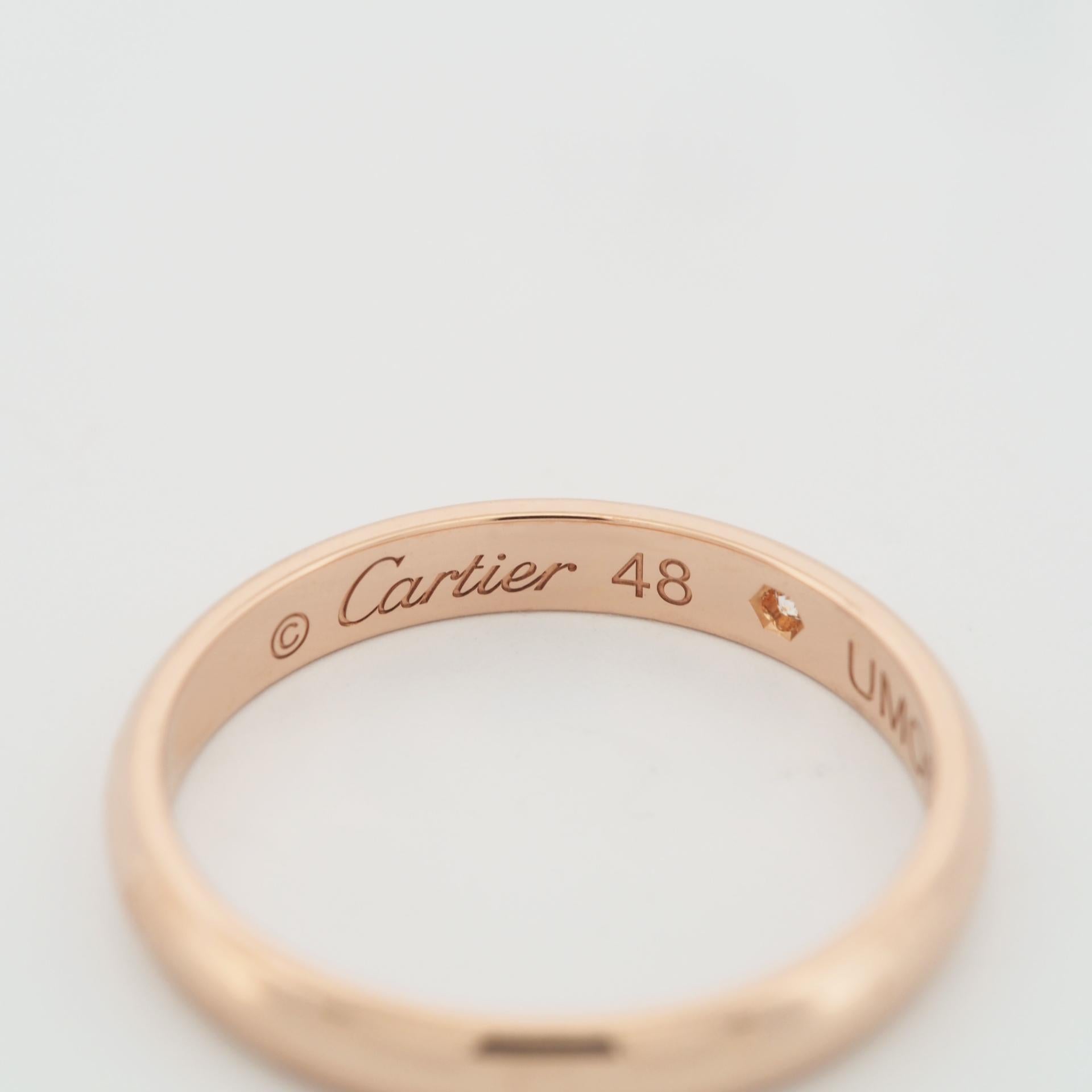 Cartier 1895 Anello con diamante 48 PG US 4.5 in vendita 1