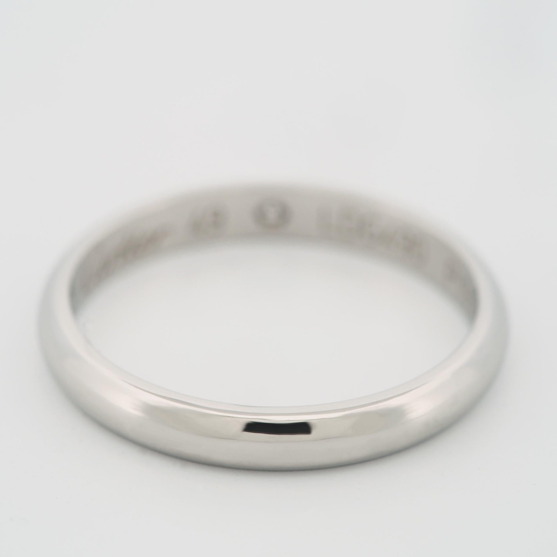 Women's or Men's Cartier 1895 Wedding Band Diamond Ring 49 PT950 US 4.75