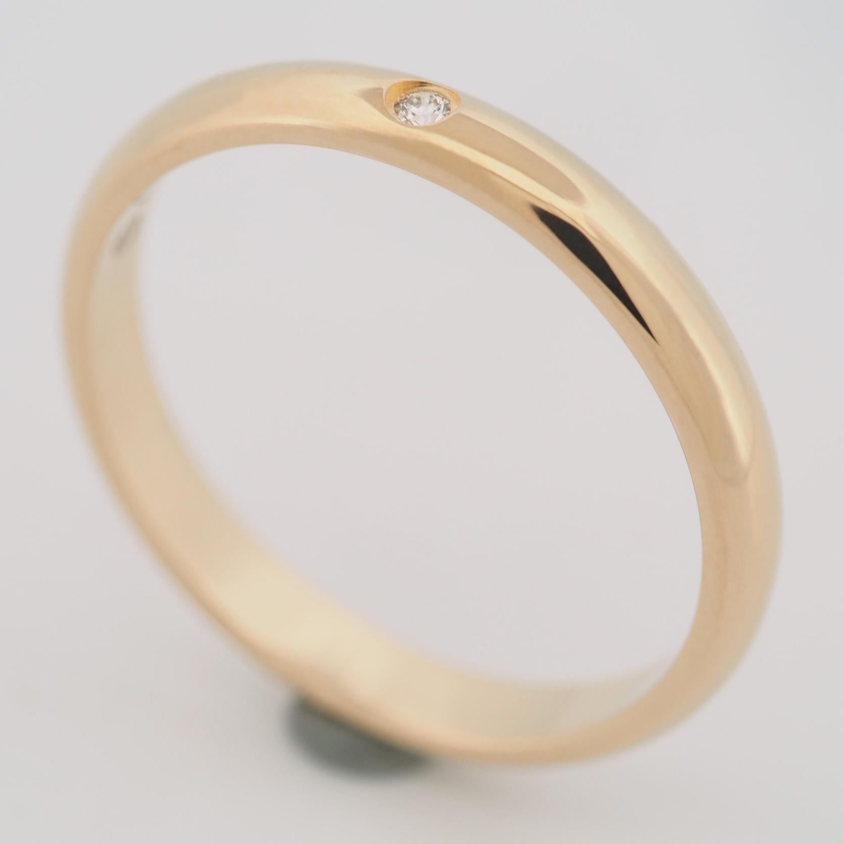 Artículo Anillo de diamantes Cartier 1895 auténtico
Piedras: Diamante (0,01 ct)
Metal: Oro amarillo de 18 quilates
Tamaño del anillo: 51 US SIZE 5.5 UK SIZE K 1/4
Diámetro interior: 16.20 mm
Medida: 2,5 mm
Peso: 2.3 gramos
Estado: Usado