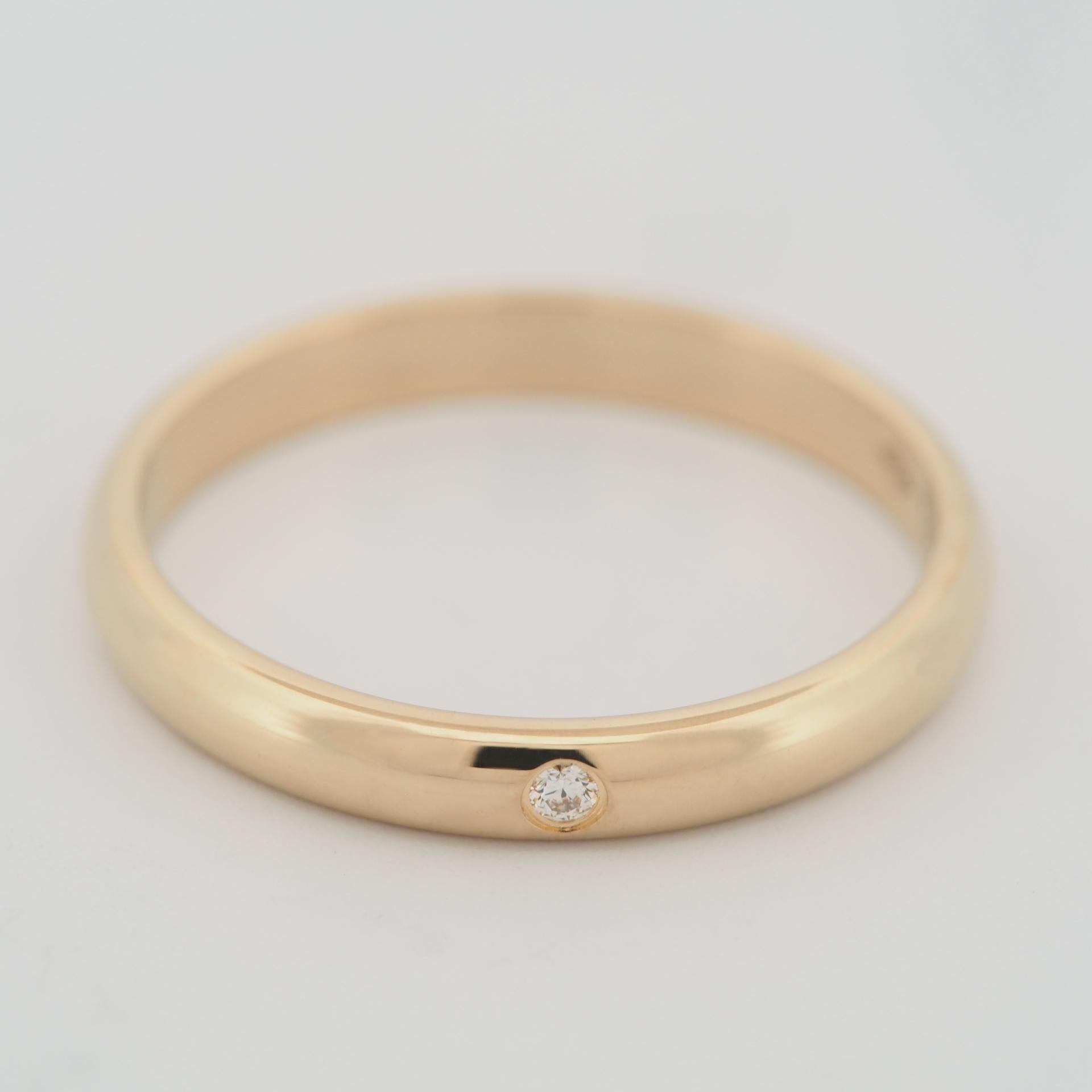 Cartier 1895 Alianza de boda Anillo de diamantes 51 YG US 5.5 en Bueno Estado en Kobe, Hyogo