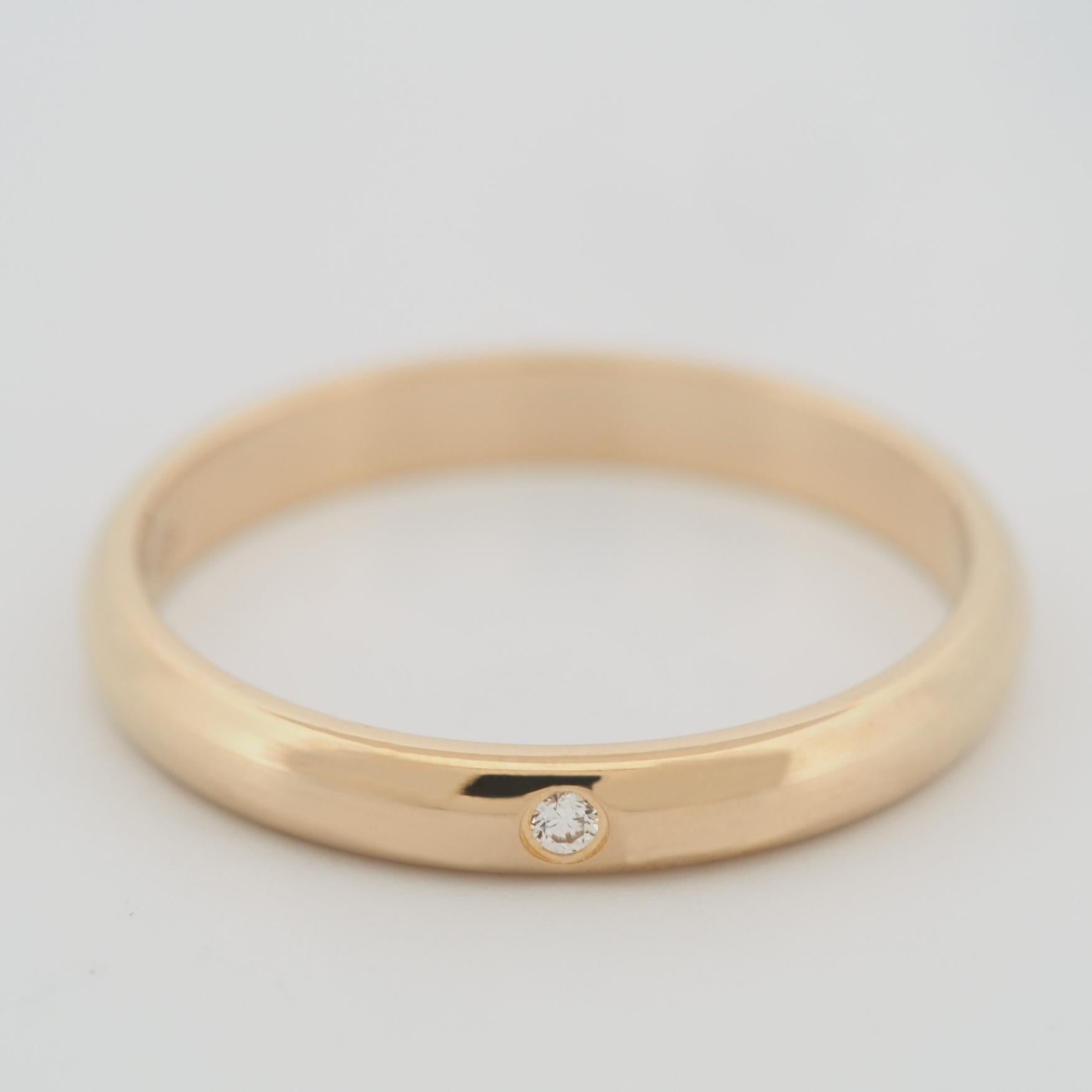 Cartier 1895 Alianza de boda Anillo de diamantes 51 YG US 5.5 en Bueno Estado en Kobe, Hyogo