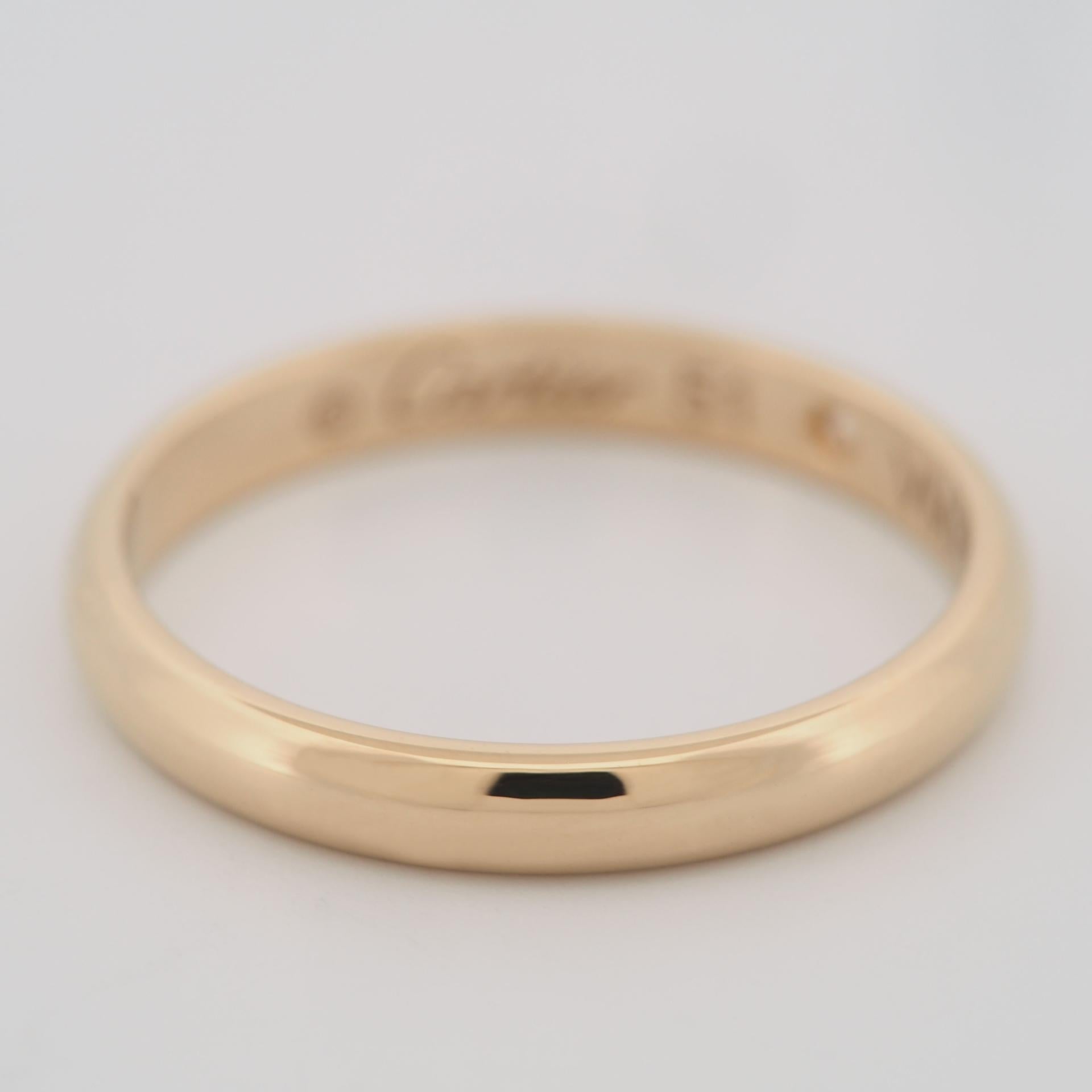 De las mujeres Cartier 1895 Alianza de boda Anillo de diamantes 51 YG US 5.5