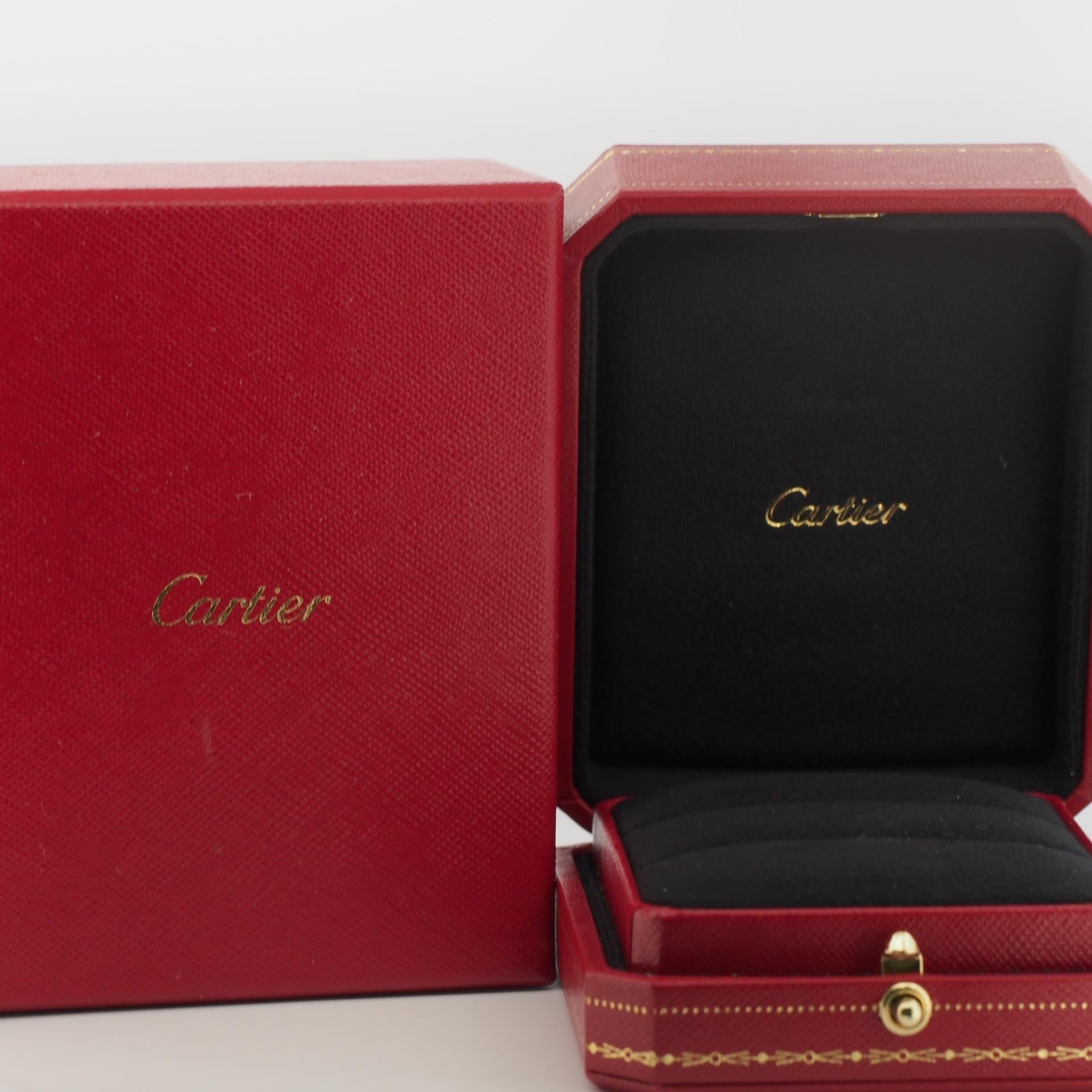 Cartier 1895 Alianza de boda Anillo de diamantes 51 YG US 5.5 4