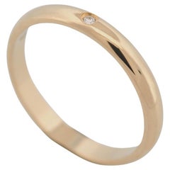 Cartier 1895 Alianza de boda Anillo de diamantes 51 YG US 5.5
