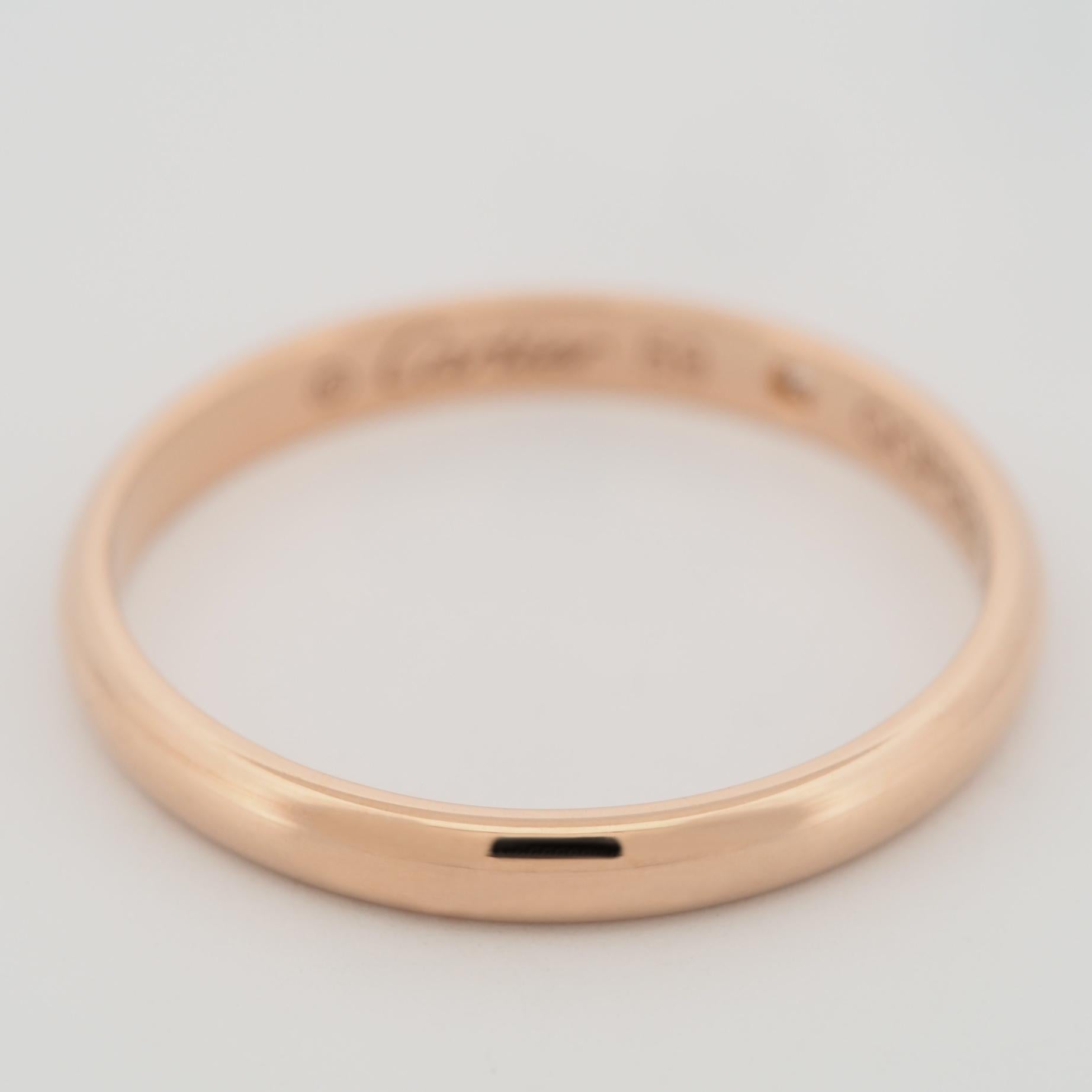 Femenino o masculino Cartier 1895 Alianza Diamante Anillo 59 PG US 8.75