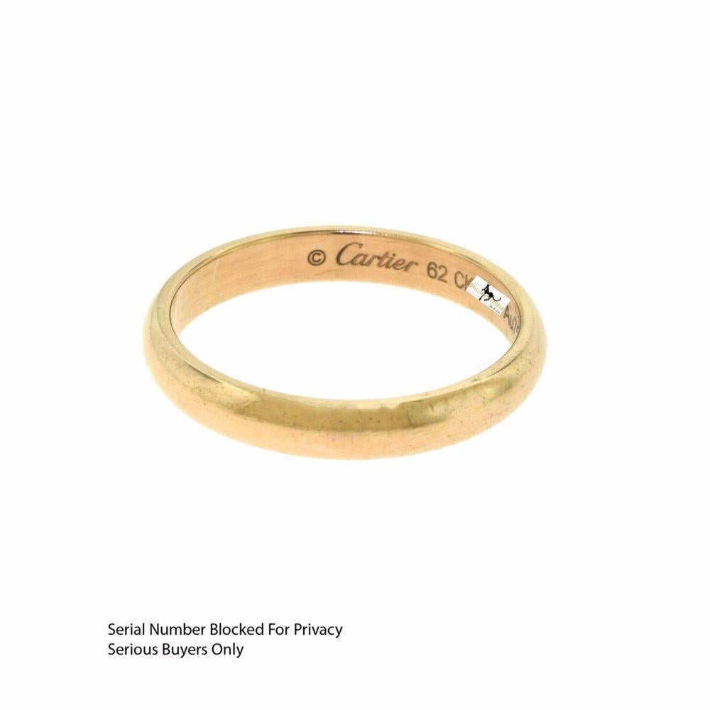 Cartier 1895 Wedding Band in 18 Karat Rose Gold In Good Condition In Miami, FL