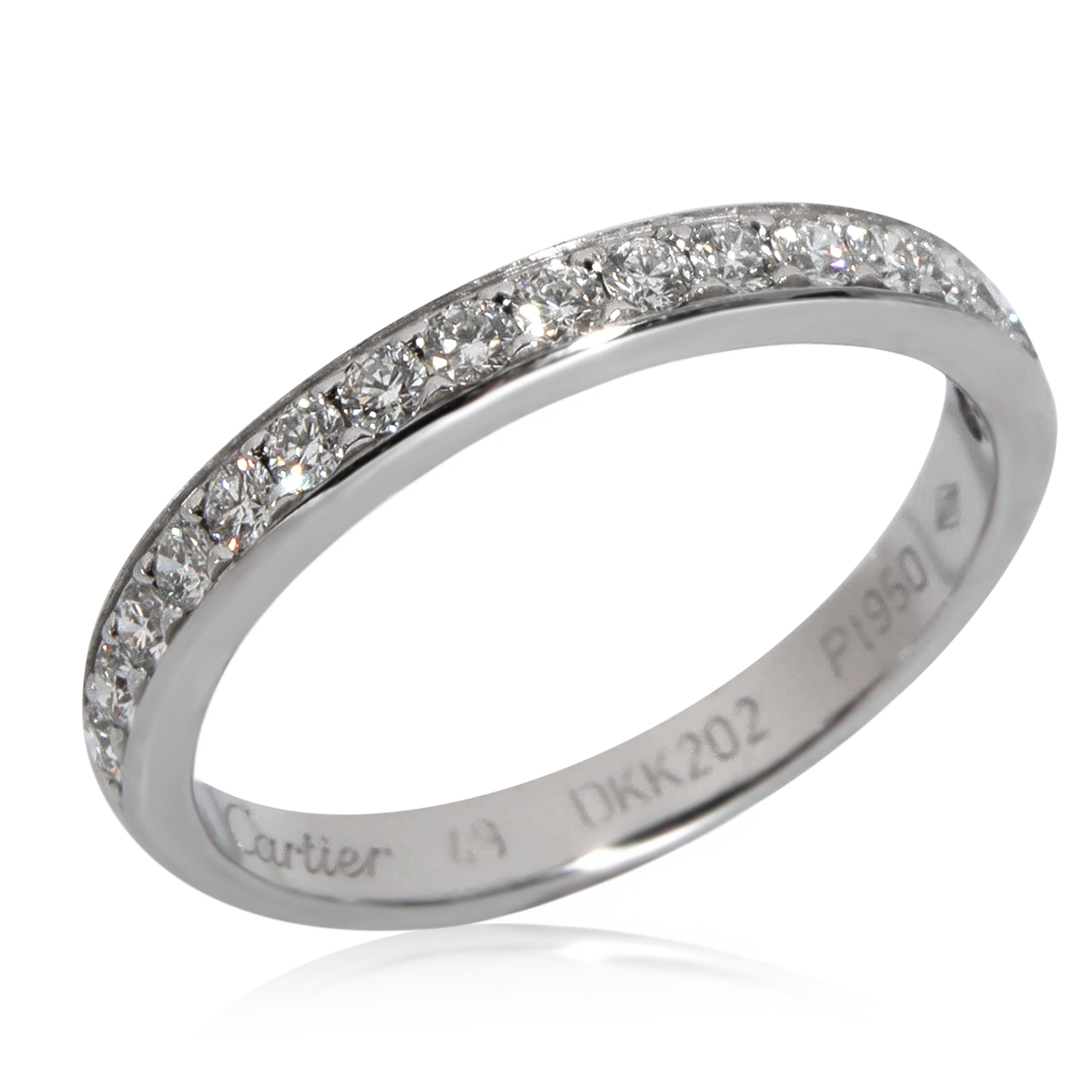 Cartier 1895 Ehering in  0.27 CTW Platin im Zustand „Hervorragend“ in New York, NY