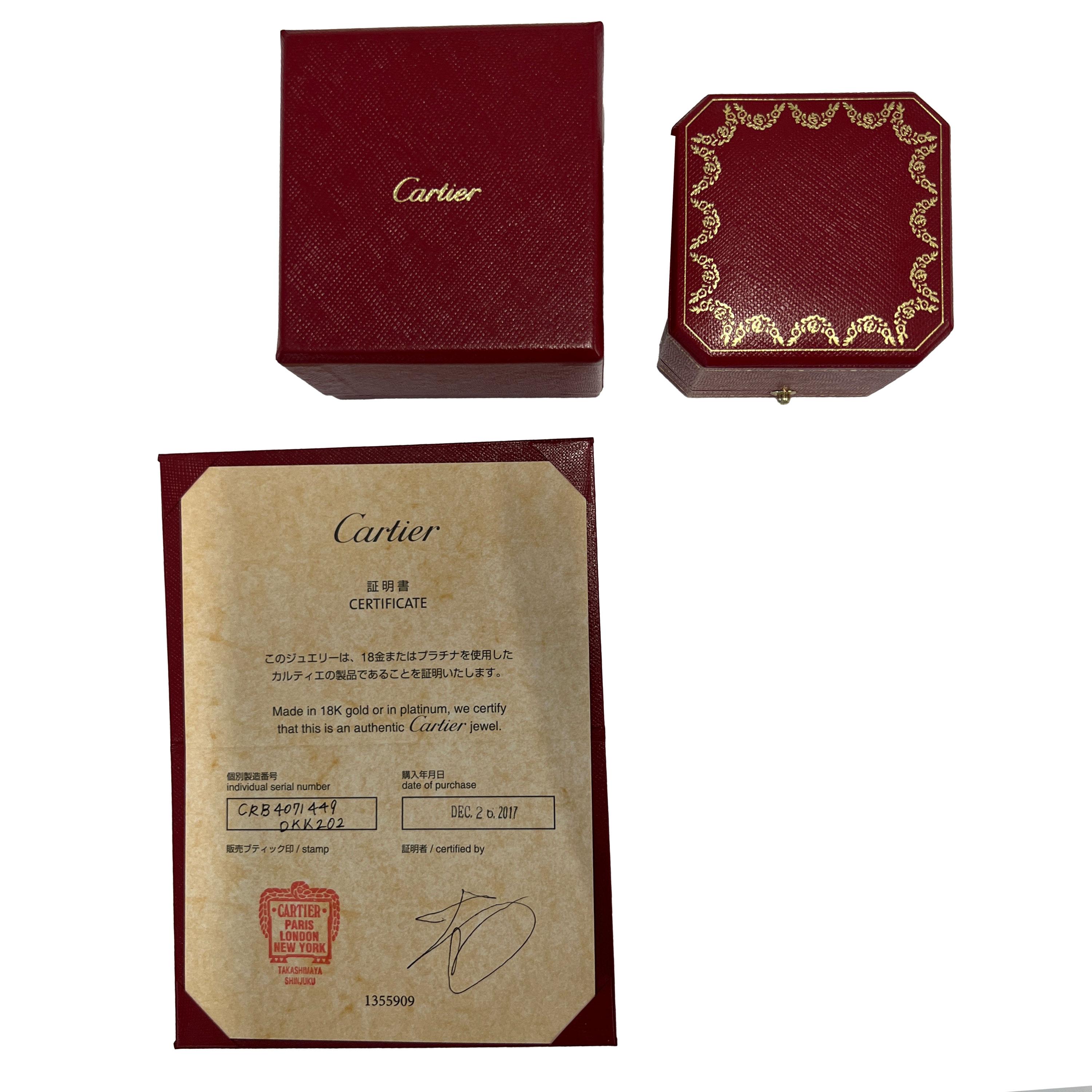 Cartier 1895 Ehering in  0.27 CTW Platin 1