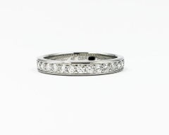 Cartier 1895 Wedding Band Platinum Diamonds Ring