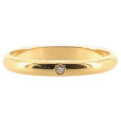 Cartier 1895 Bague de mariage en or jaune 18K avec petit diamant