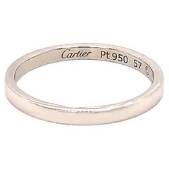 Cartier 1895 Wedding Band Ring Platinum